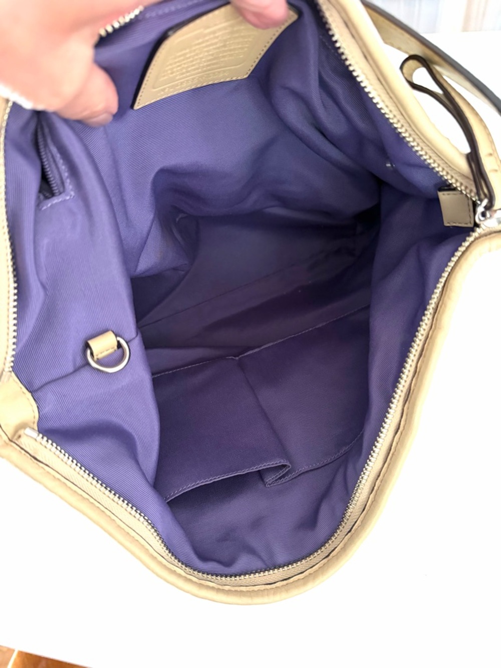 COACH•vintage sarah tan hobo shoulder pebble leather bag - Picture 10 of 10